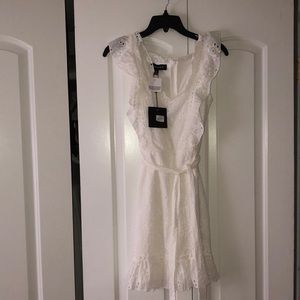 White Parisian mini dress